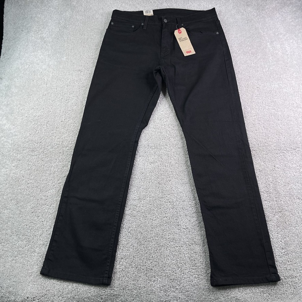 NEW Levis Jeans Mens 34x32 Black 559 Relaxed Straight Stretch Denim Pants